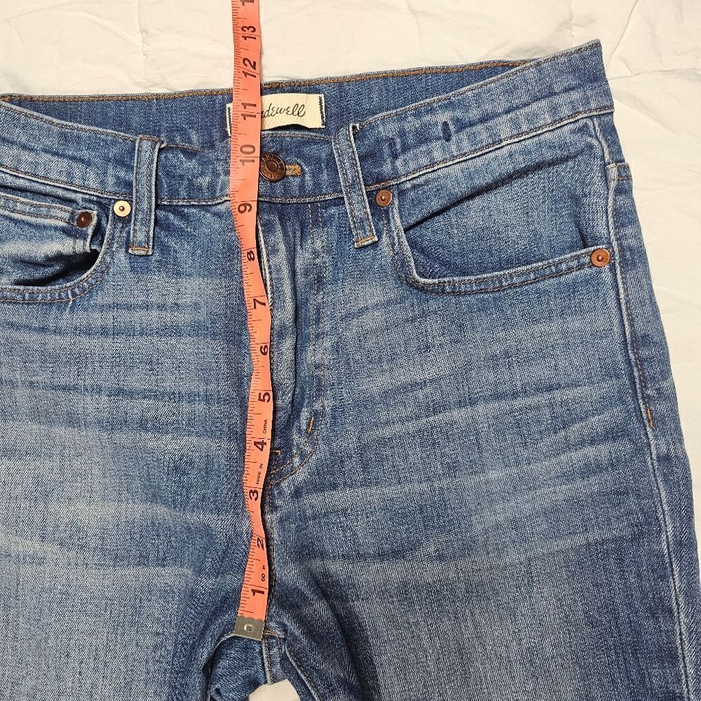 Madewell High Rise Slim Crop Boy Denim Distressed Jeans Women's Size 25 - Picture 9 of 10